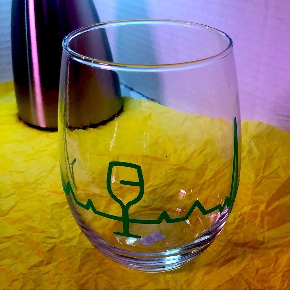 2-HANDMADE by Me- wine glasses! “WineMonitor”& Heart n wine glass design